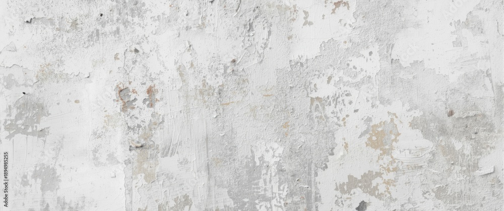 Fototapeta premium Distressed White Wall Backdrop Showcasing Vintage Charm and Urban Authenticity