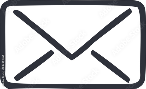 Email Icon: A minimalist, clean illustration of an envelope.