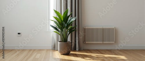 Room featuring wooden floor...