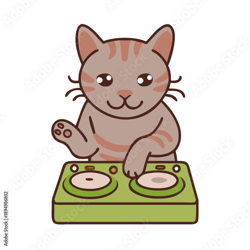 ChatGPT said:Vintage Hand-Drawn Bengal Cat DJ-ing Illustration – Feline Pet Engraved Style Vector for T-Shirts, Posters, Stickers, and Music Themes Apparel See Less