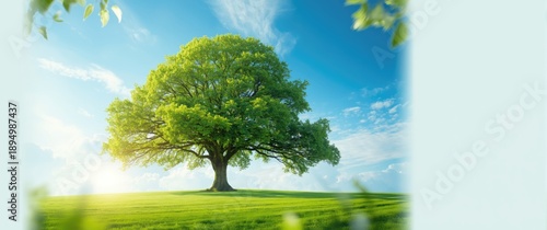 Green and healthy trees wit...