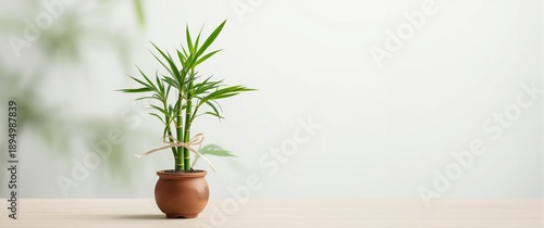 Miniature Bamboo Plant in Pot