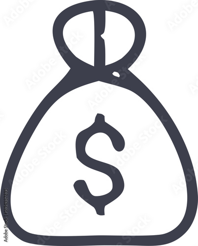 Bag of Wealth: A simple yet impactful image of a bag bearing the dollar sign, capturing the essence of wealth and financial prosperity.