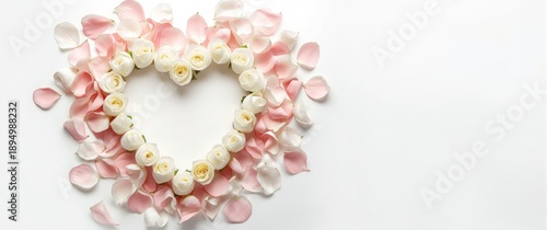 Elegant heart made of white...