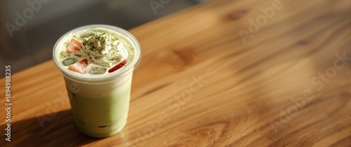 Plastic cup serving of Stra...