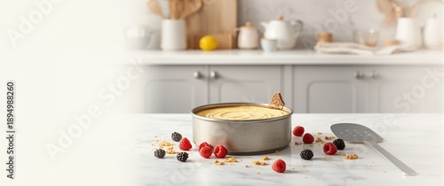 Preparing no-bake cheesecak...
