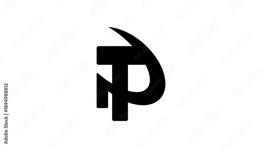 Fototapeta premium USSR sign, black isolated silhouette