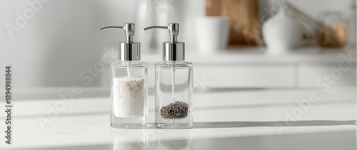 White backdrop with glass s...