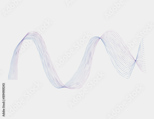 Vector silhouettes wave line design