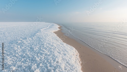Snow, sand, and water in on...
