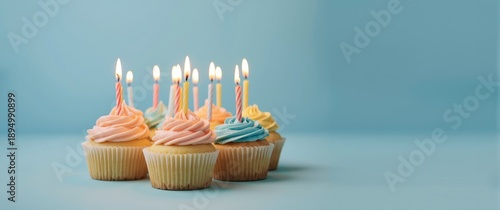 Celebratory cupcakes with l...