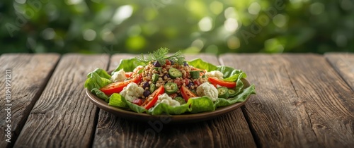 Salad Greens with Vegetable...