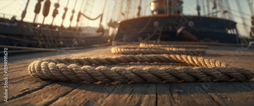 A Rope on Board a Sailing V...