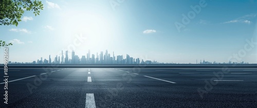 Empty road made of asphalt ...