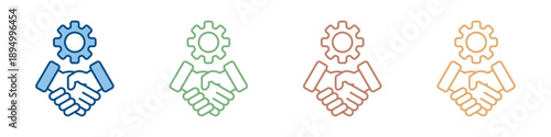 Agreement Icon Set Multiple Style Collection 
