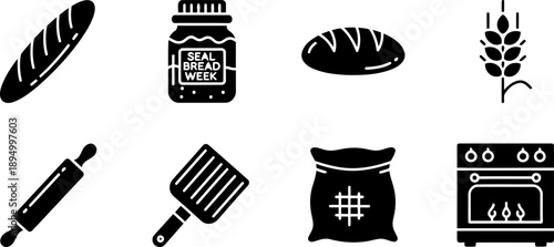 Baking icons for Real Bread Week collection