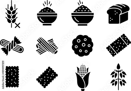 National Grain-Free Day food icons collection