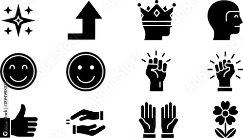 Self-Esteem Boost icons for International Boost Self-Esteem Month