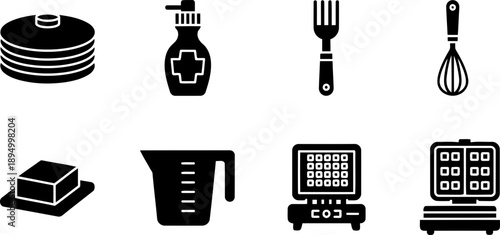 Pancake making icons for National Pancake Week