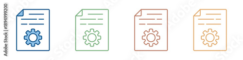 File Management Icon Set Multiple Style Collection 