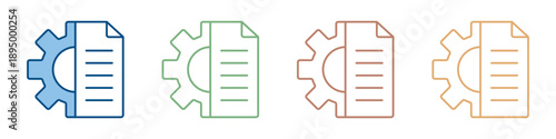 Document Management Icon Set Multiple Style Collection 