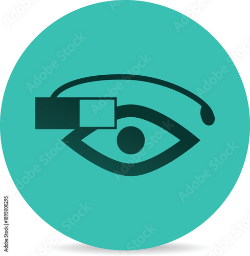 Digital monitoring eye icon smart surveillance illustration design vector