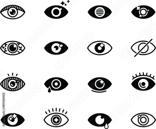 Eye recognition technology icon biometric verification illustration design vector