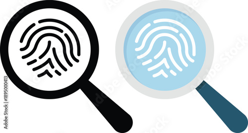 Fingerprint artwork biometric identity security verification illustration concept vector