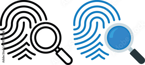Secure fingerprint access biometric authentication security illustration system concept vector