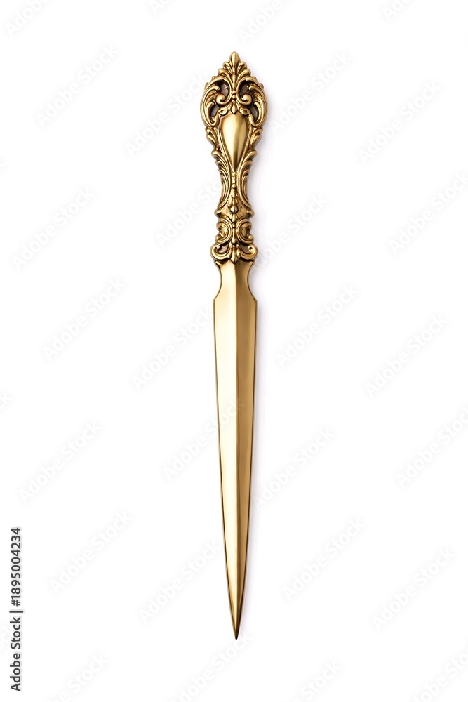 custom made wallpaper toronto digitalOrnate Brass Letter Opener Isolated on White Background