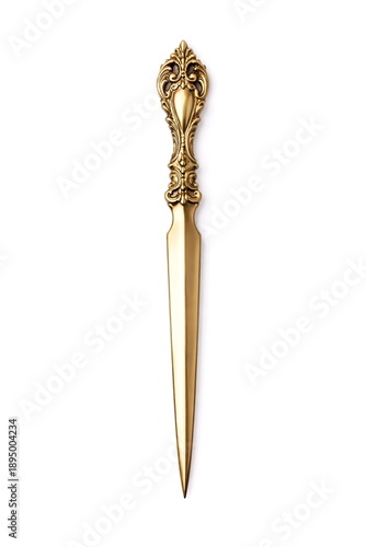 Wallpaper Mural Ornate Brass Letter Opener Isolated on White Background Torontodigital.ca