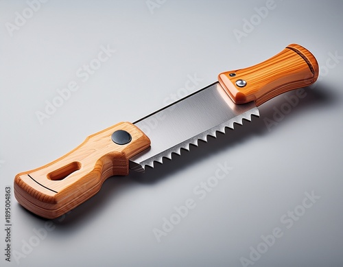 Wallpaper Mural playful toy saw with faux wood grain grip and jagged silver blade Torontodigital.ca