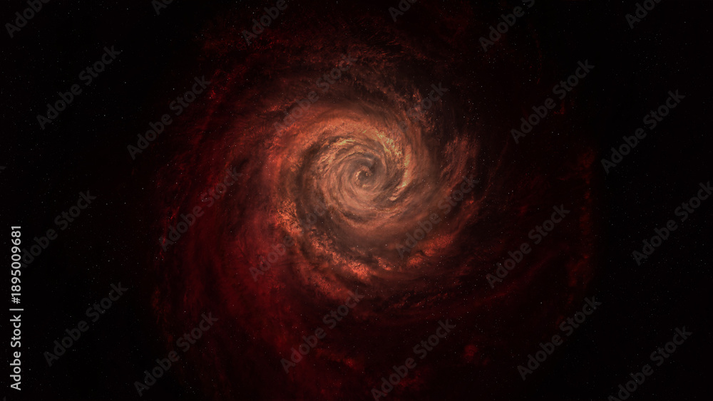 Fototapeta premium Galaxy in space. A view from space to a unknown spiral galaxy and stars. Universe filled with stars, nebula and galaxy. 