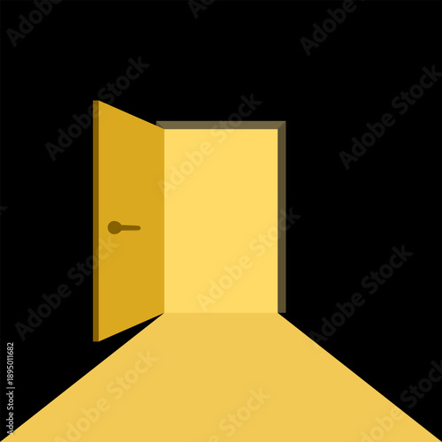Entrance and doorways icon in flat style. Entry vector illustration on isolated background. Door sign business concept.