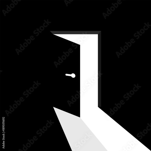 Entrance and doorways icon in flat style. Entry vector illustration on isolated background. Door sign business concept.