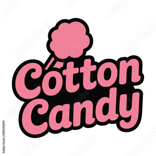 Pink Cotton Candy Logo Design