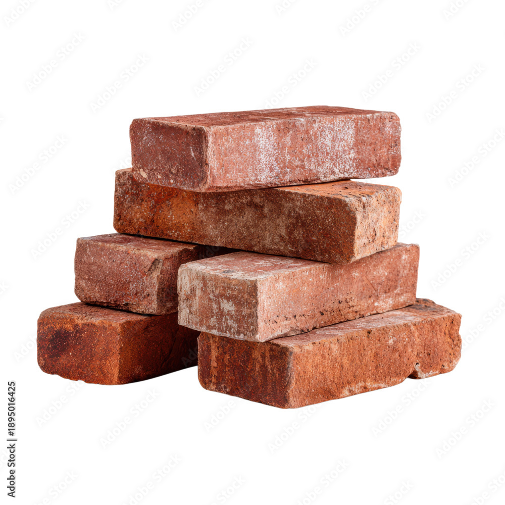 Obraz premium A stack of red bricks on a black background