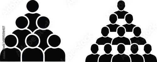 Human figures with gear symbol representing team management, collaboration, and workflow maintenance