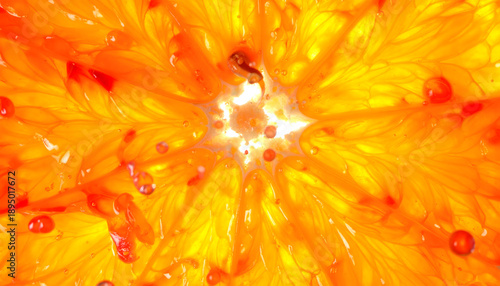 A vibrant orange flower in full bloom viewed from directly above showcasing its intricate details and texture