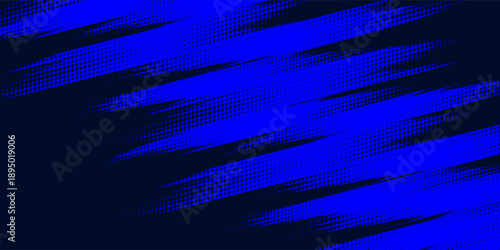 bright blue halftone dots blue color pattern gradient grunge texture background. Dot pop art comic sport style vector illustration