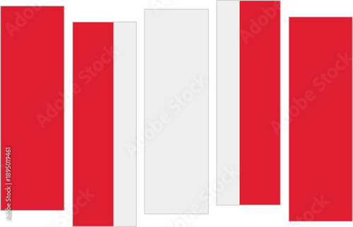 Flag of Peru. Flag with a design featuring vertical panels in a modular perspective