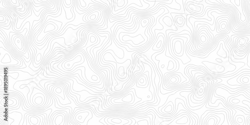 white topography map geography relief diagram texture design. Topography white background and black line world map texture design. Lines Topographic contour lines grid map seamless pattern.