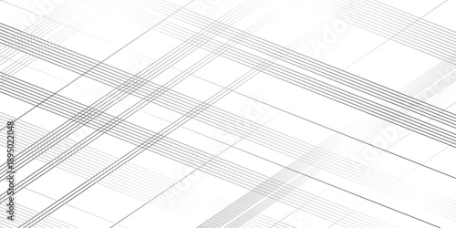 Abstract slash thin diagonal fabric parallel stripe black and white transparent line background. stripe diagonal line geometric white pattern technology textile background.