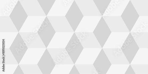 Abstract white cube grid polygon decoration block hexagon geometric texture background. block construction surface cubic wall square creative business texture backgroud.