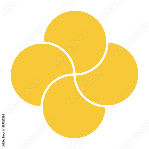 Infographic template 4 options for presentation, start up project, business strategy, logic analysis, theory basic operation. Venn diagram design element