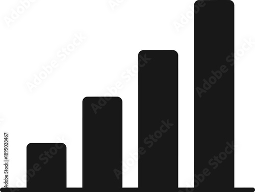 Silhouette vector graphic of a bar chart illustration