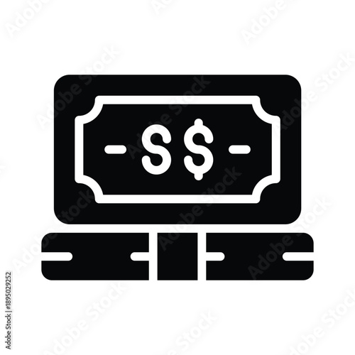 Premium glyph icon of singapore dollar is ready for stock