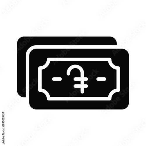 A visually engaging glyph icon of Armenian dram is scalable