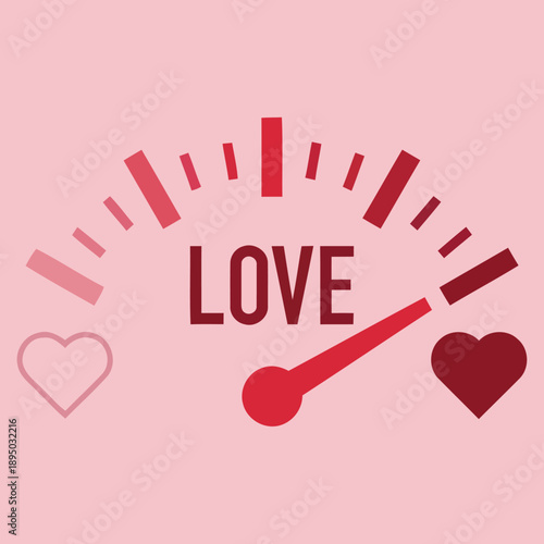 Measuring the intensity of love with a heart rate meter illustration