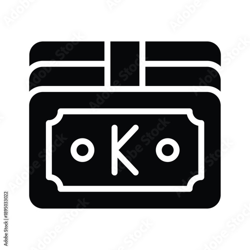 Premium glyph icon of myanmar kyat is ready for stock